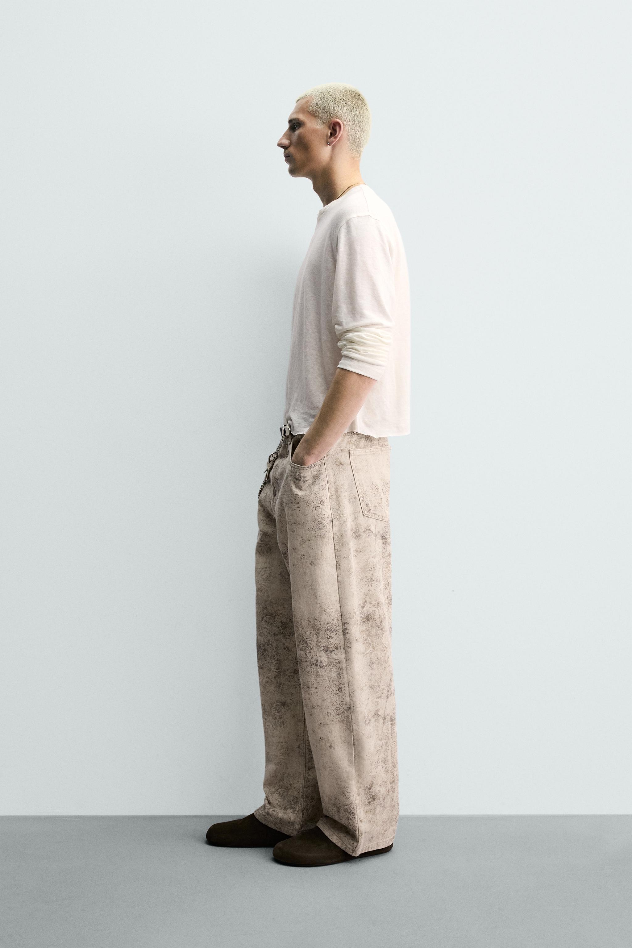 ABSTRACT PRINT BAGGY FIT PANTS